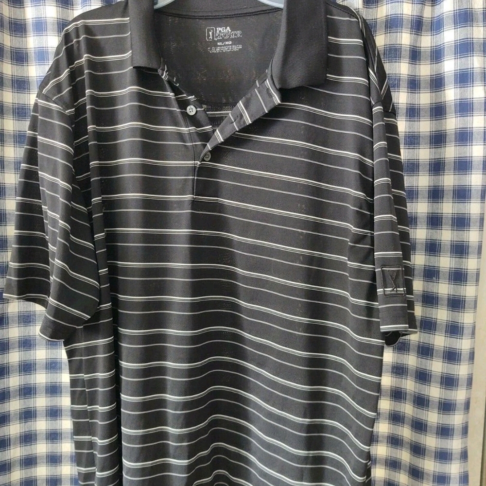 PGA Tour Black Polo Shirt